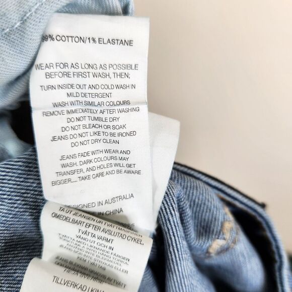 Neuw Mens Full Button Fly Whiskered Faded Lou Slim Weekend 5 Pocket Jeans 32x32 - Picture 8 of 9